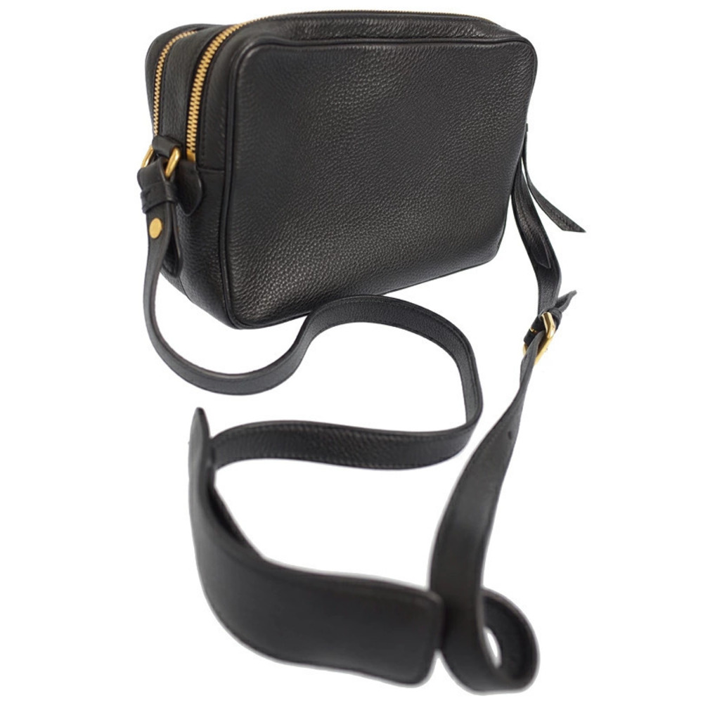 Prada Bag Leather Phenix Shoulder Camera Black Vitello